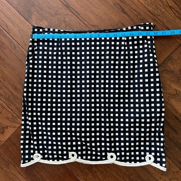 Golftini Golf Skort The Ace Stretch Cotton Scalloped Hem Black White Check 2L - Picture 14 of 15
